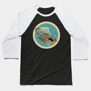 Vintage Scorpio Zodiac Art Baseball T-Shirt